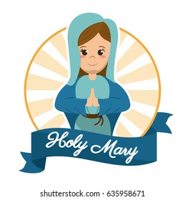 holy mary prayer religious sanctified image