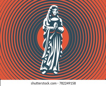 Holy Mary. Vector illustration.