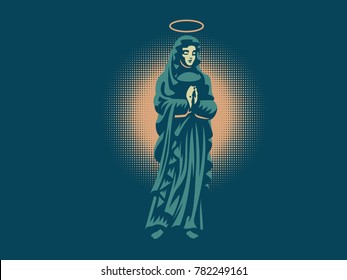 Holy Mary. Vector illustration.