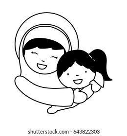 holy mary virgin with girl character