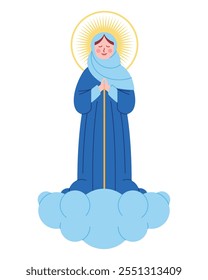 holy miraculous virgin isolated icon