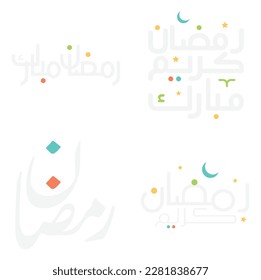 Holy Month of Fasting: Ramadan Kareem Vector Illustration in Arabic Calligraphy Design.