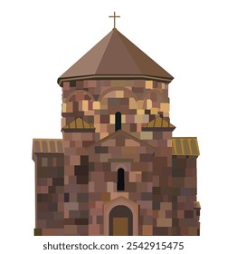 Iglesia de la Santa Madre de Dios ( Vector, ilustración)