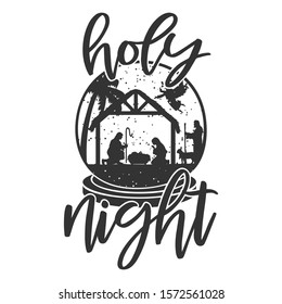 Holy Night Globe - Christmas design