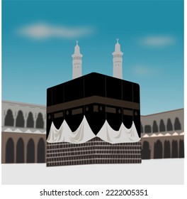 un lugar sagrado en el vector arabia saudita