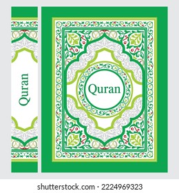 Holy Quran Blue Cover. Eps Version Also Available In Gallery Green Color and Black and White Design 