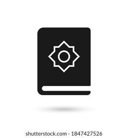 Holy Quran book icon, islam and religion, vector graphics