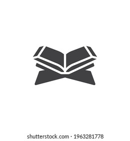 Holy Quran book vector icon. filled flat sign for mobile concept and web design. Koran book on a stand glyph icon. Symbol, logo illustration. Vector graphics
