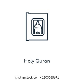 Holy Quran concept line icon. Linear Holy Quran concept outline symbol design. This simple element illustration can be used for web and mobile UI/UX.