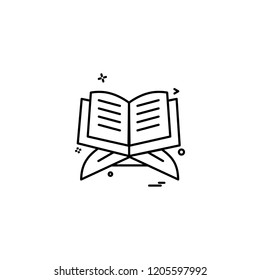 Holy Quran icon design vector
