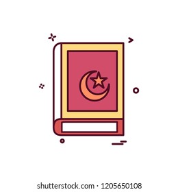 Holy Quran icon design vector