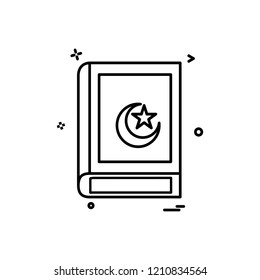 Holy Quran icon design vector