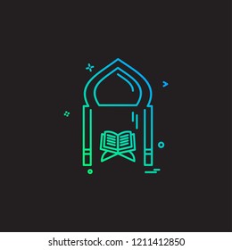 Holy Quran icon design vector