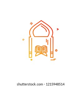 Holy Quran icon design vector