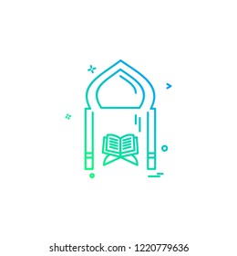 Holy Quran icon design vector