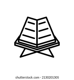 holy quran icon flat design. Muslim. Mosque. suitable for ramadan design, ramadan banner, ramadan card.