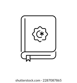 The Holy Quran Icon Vector. can be used on the feast of Ramadan. isolated on white background
