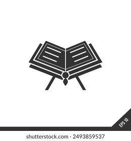 Das Design der heiligen Koran-Vektorgrafik, moderne Doodle-Ikone des muslimischen Buches