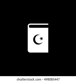 Holy quran. Vector icon black and white