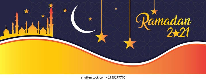 Vector de diseño de banderas de Ramadán Santo