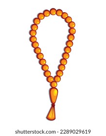 Holy rosary or buddhist mala, prayer beads logo vector icon. Graph symbol for your web site and apps design, logo, app, UI