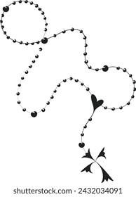 Holy Rosary design. Christian Art for print or use as poster, card, flyer, tattoo or T Shirt