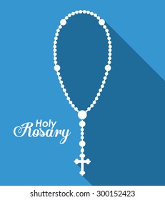 Holy Rosary digital design, vector illustration eps 10 