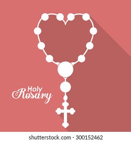 Holy Rosary digital design, vector illustration eps 10 