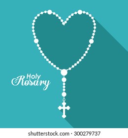 Holy Rosary digital design, vector illustration eps 10 