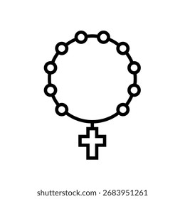 Santo rosario - icono de Vector