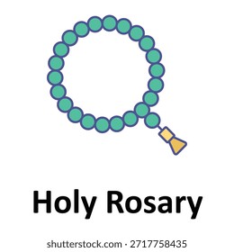 Ícone de vetor do Santo Rosário que pode facilmente modificar ou editar
