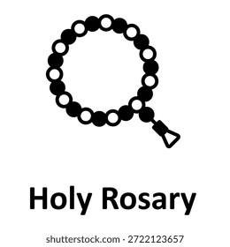 Ícone de vetor do Santo Rosário que pode facilmente modificar ou editar
