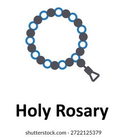 Ícone de vetor do Santo Rosário que pode facilmente modificar ou editar
