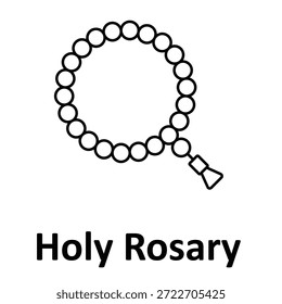Ícone de vetor do Santo Rosário que pode facilmente modificar ou editar
