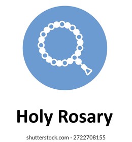 Ícone de vetor do Santo Rosário que pode facilmente modificar ou editar
