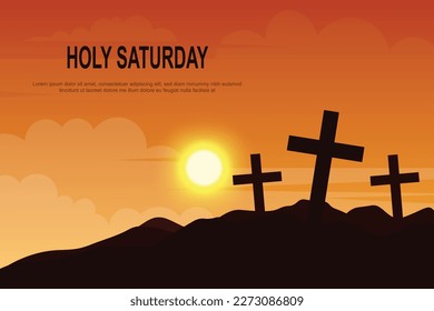 Holy Saturday background. Religious. Vector illustration background.