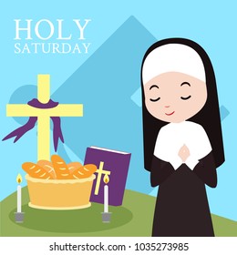 Holy Saturday Illustration