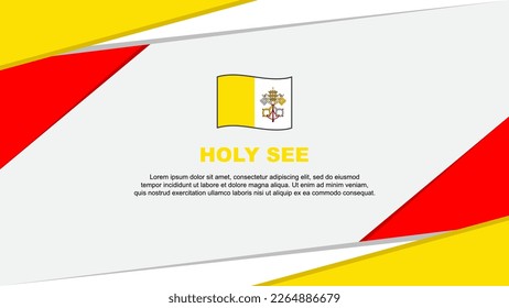 Plantilla de diseño de fondo de resumen de la bandera de la Santa Sede. Ilustración del vector de caricaturas del Día de la Independencia de la Santa Sede. Santa Sede