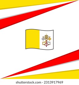 Holy See Flag Abstract Background Design Template. Holy See Independence Day Banner Social Media Post. Holy See Design