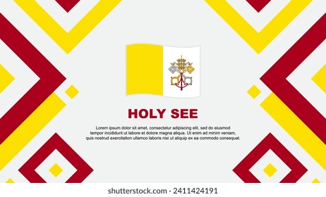Holy See Flag Abstract Background Design Template. Holy See Independence Day Banner Wallpaper Vector Illustration. Holy See Template