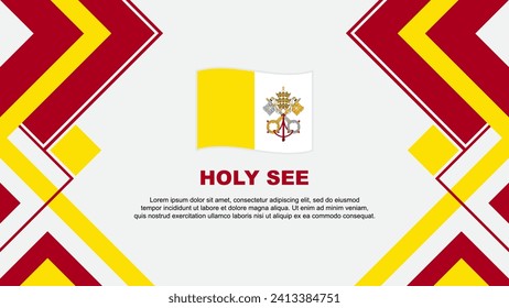 Plantilla de diseño de fondo de resumen de la bandera de la Santa Sede. Ilustración de vectores de papel tapiz del Día de la Independencia de la Santa Sede. Banner de la Santa Sede