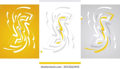 Holy See flag ribbon vector illustration set on white yellow isolated background. Simple usage flag of Vatican for poster, brochure, flyer, cover, banner, holidays, carnevals, festive, anniversaries