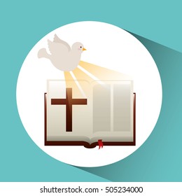 holy spirit bible icon design vector illustration eps 10