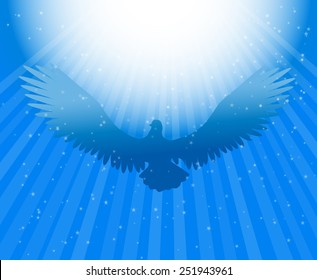 Holy Spirit dove-Power in the holy spirit-vector illustration