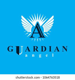 Holy spirit graphic vector logo for use in educational and religious organizations.