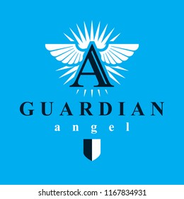 Holy spirit graphic vector logo for use in educational and religious organizations.