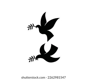 Holy spirit Peace Icon Silhouettes, art vector design 