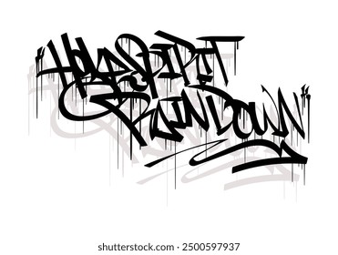 HOLY SPIRIT RAINDOWN word graffiti tag style
