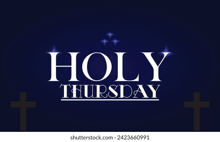 Holy Thursday Stylish Text Design And Gradient Background