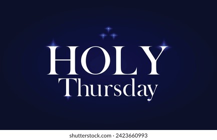 Holy Thursday Stylish Text Design And Gradient Background